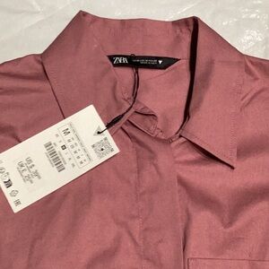 Zara Pink Button-Up Shirt